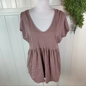 Torrid Dusty Purple Girlfriend Babydoll Tee Womens